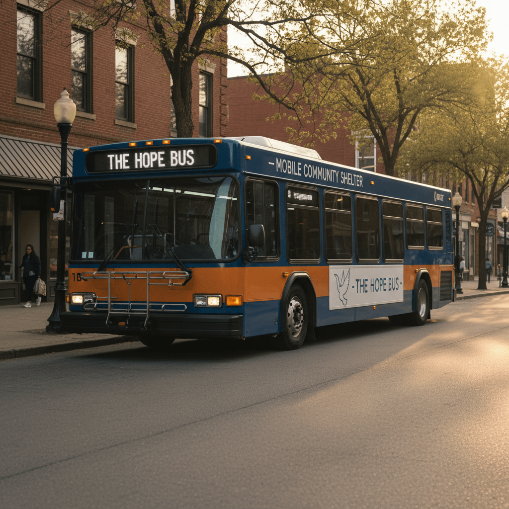 FLOW mobile shelter bus in Wilmington